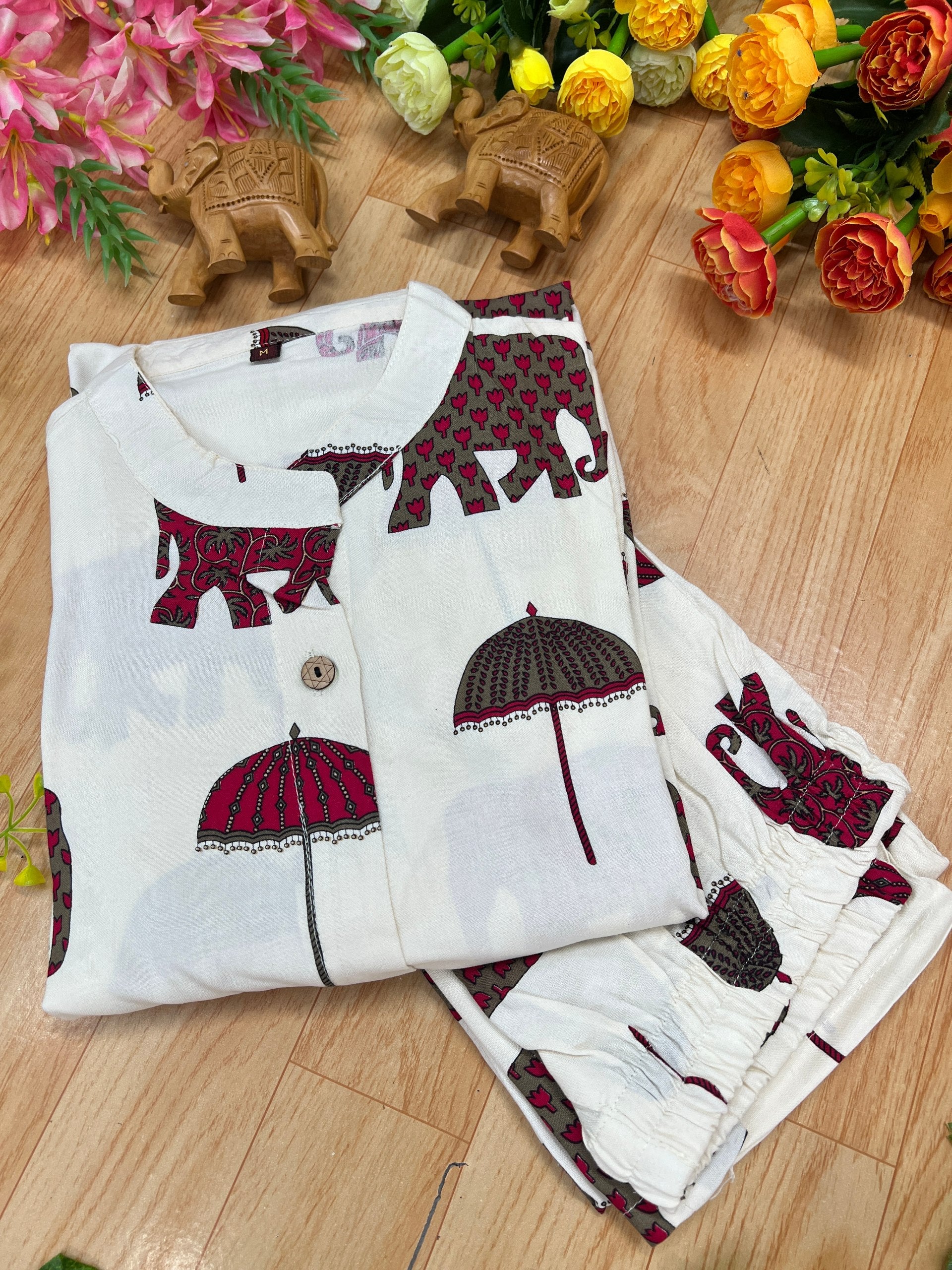 Chic Elephant Print Co-Ord Set
