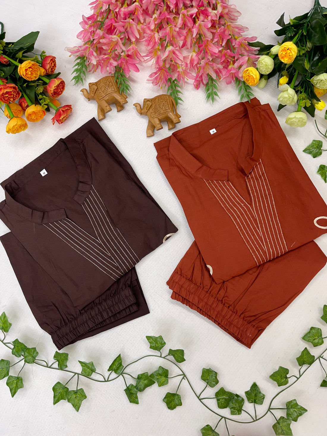 Minimal Embroidered Kurta Pant Set