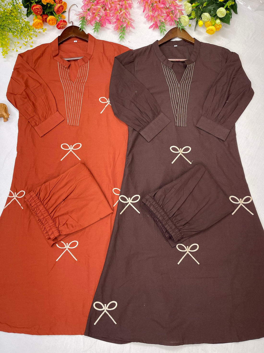 Minimal Embroidered Kurta Pant Set