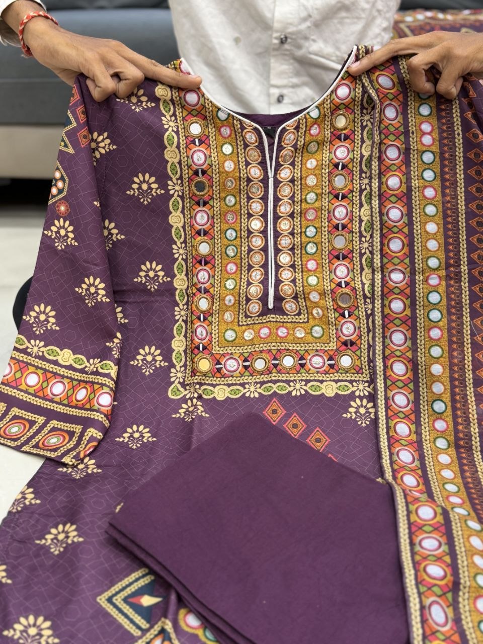Janki Designer Burberry Silk Suit Set