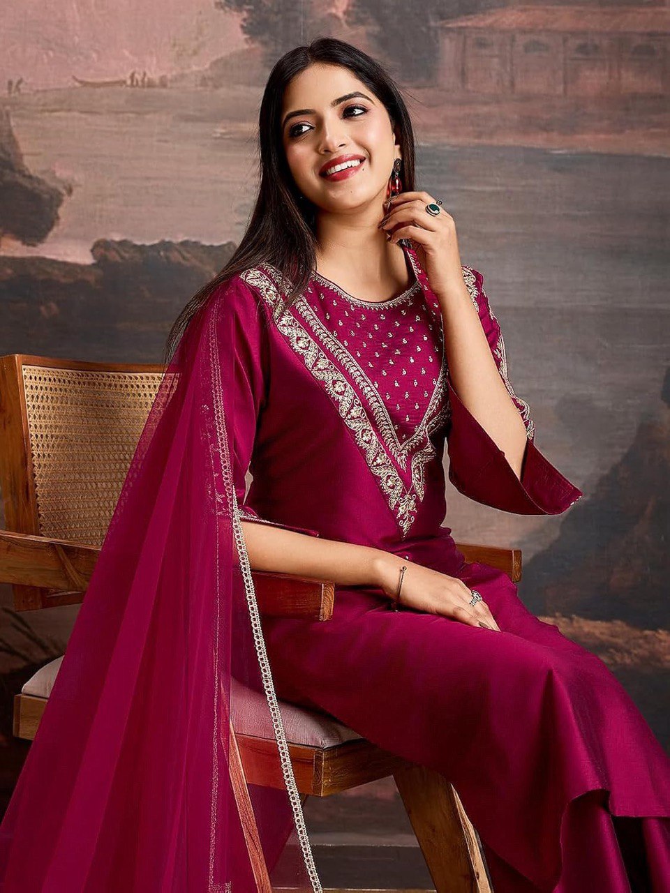 Roman Fabric Beautiful Suit Set