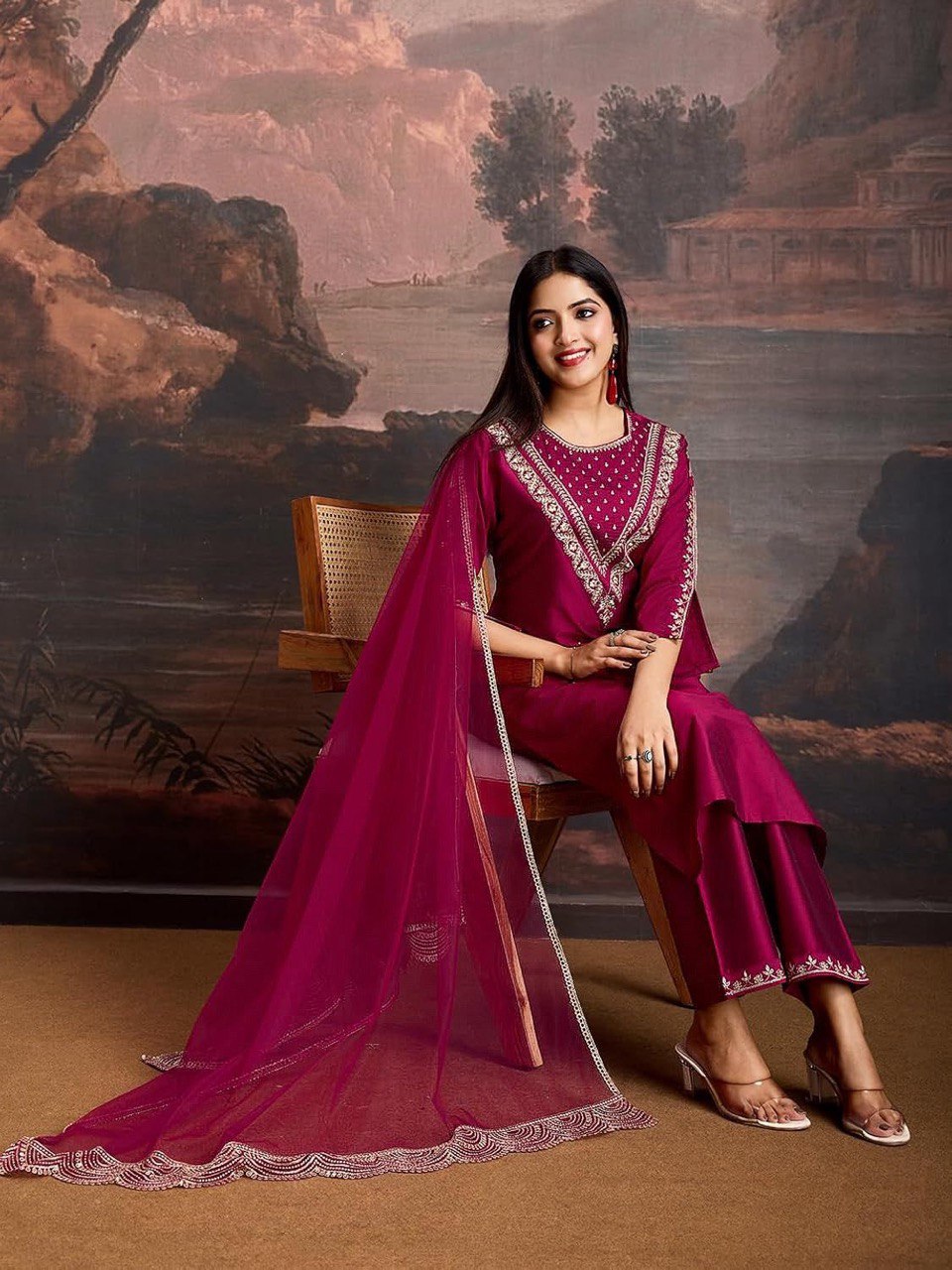 Roman Fabric Beautiful Suit Set
