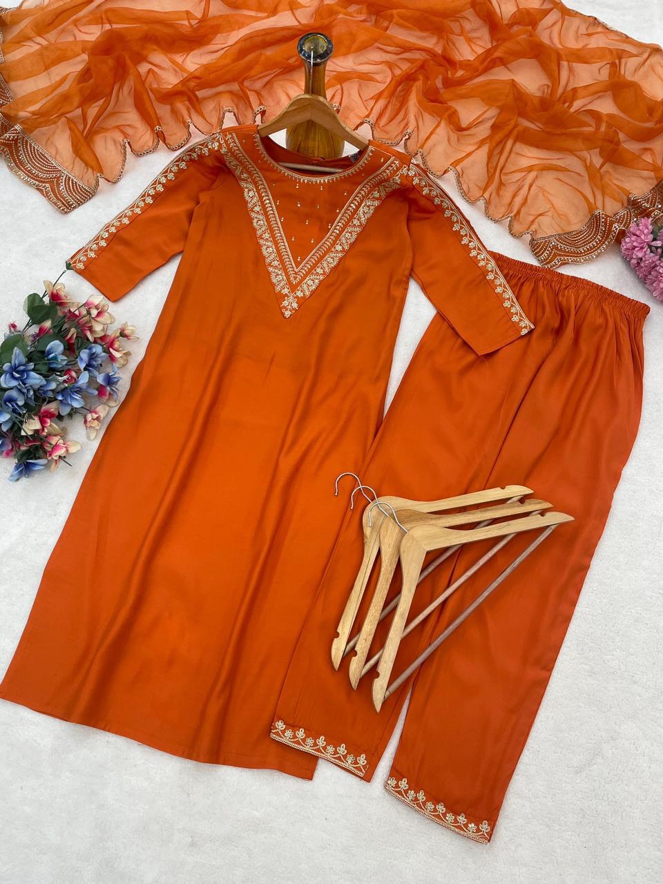 Roman Fabric Beautiful Suit Set