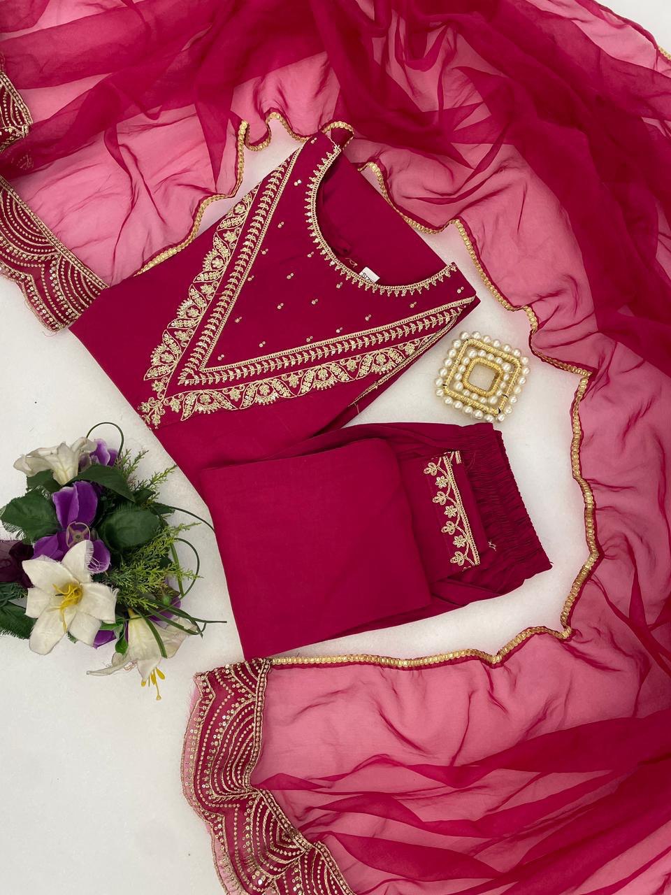 Roman Fabric Beautiful Suit Set
