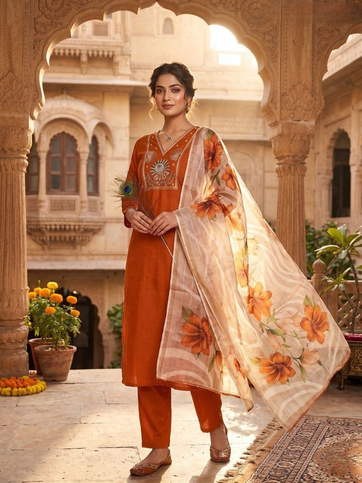 Kurti Pent Dupatta Set