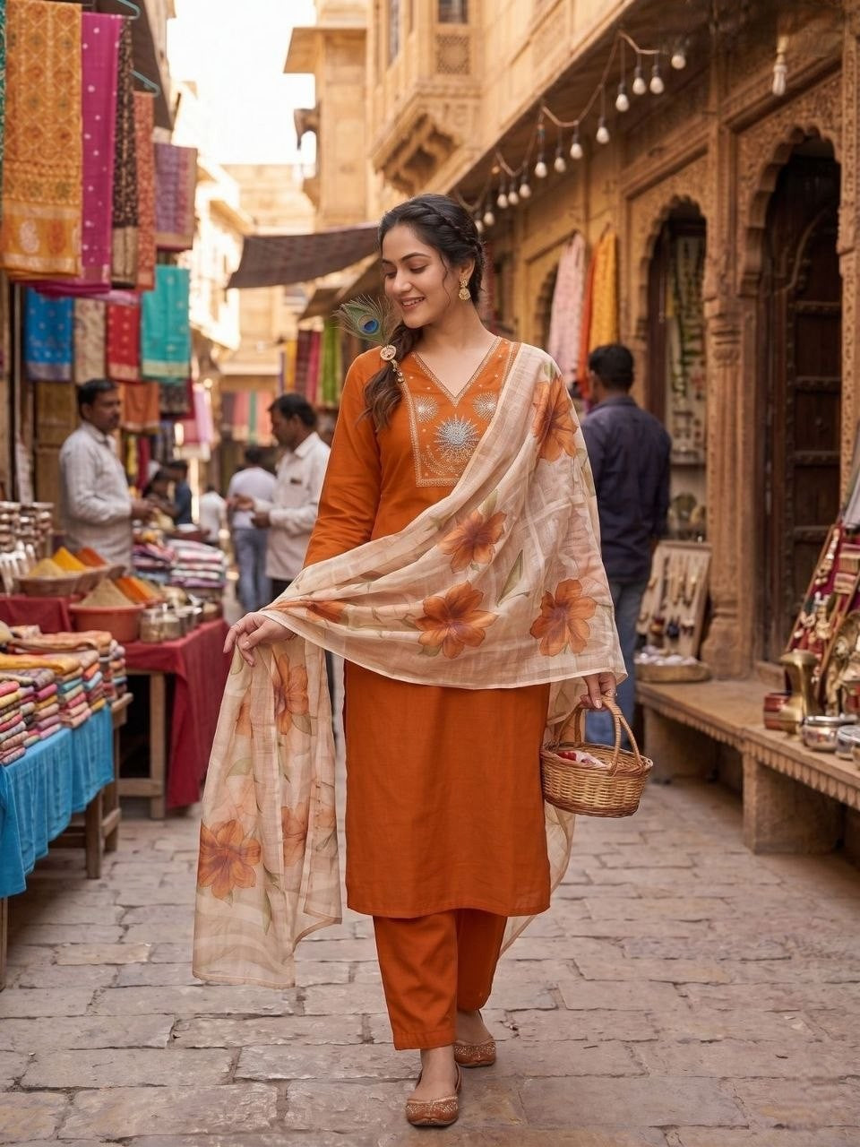 Kurti Pent Dupatta Set