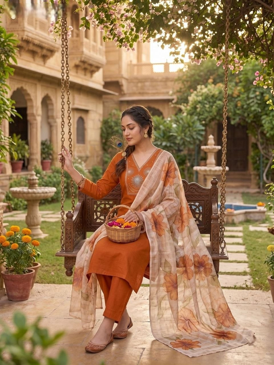 Kurti Pent Dupatta Set