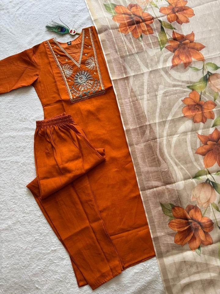 Kurti Pent Dupatta Set