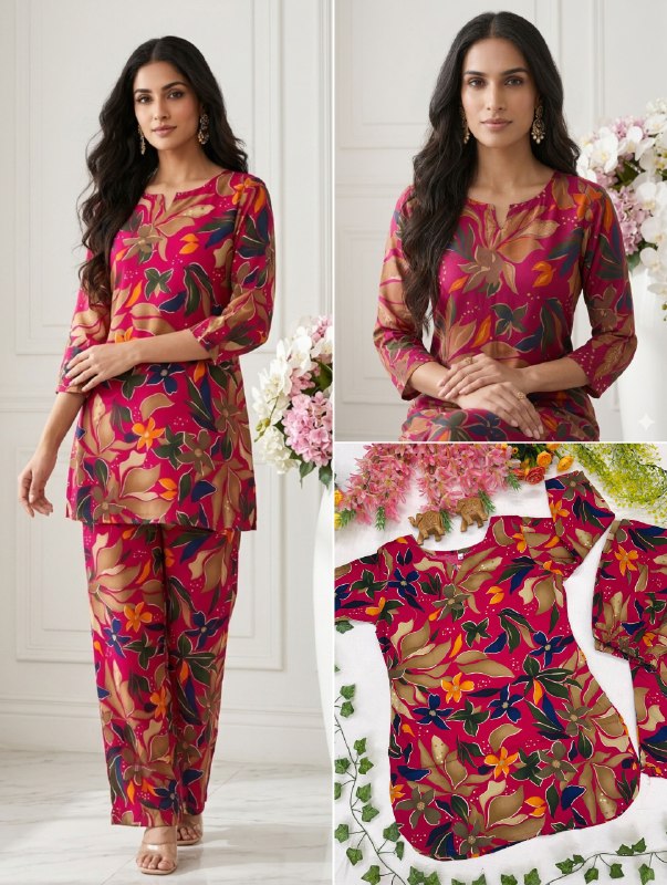 Vibrant Floral Printed Co-Ord Set