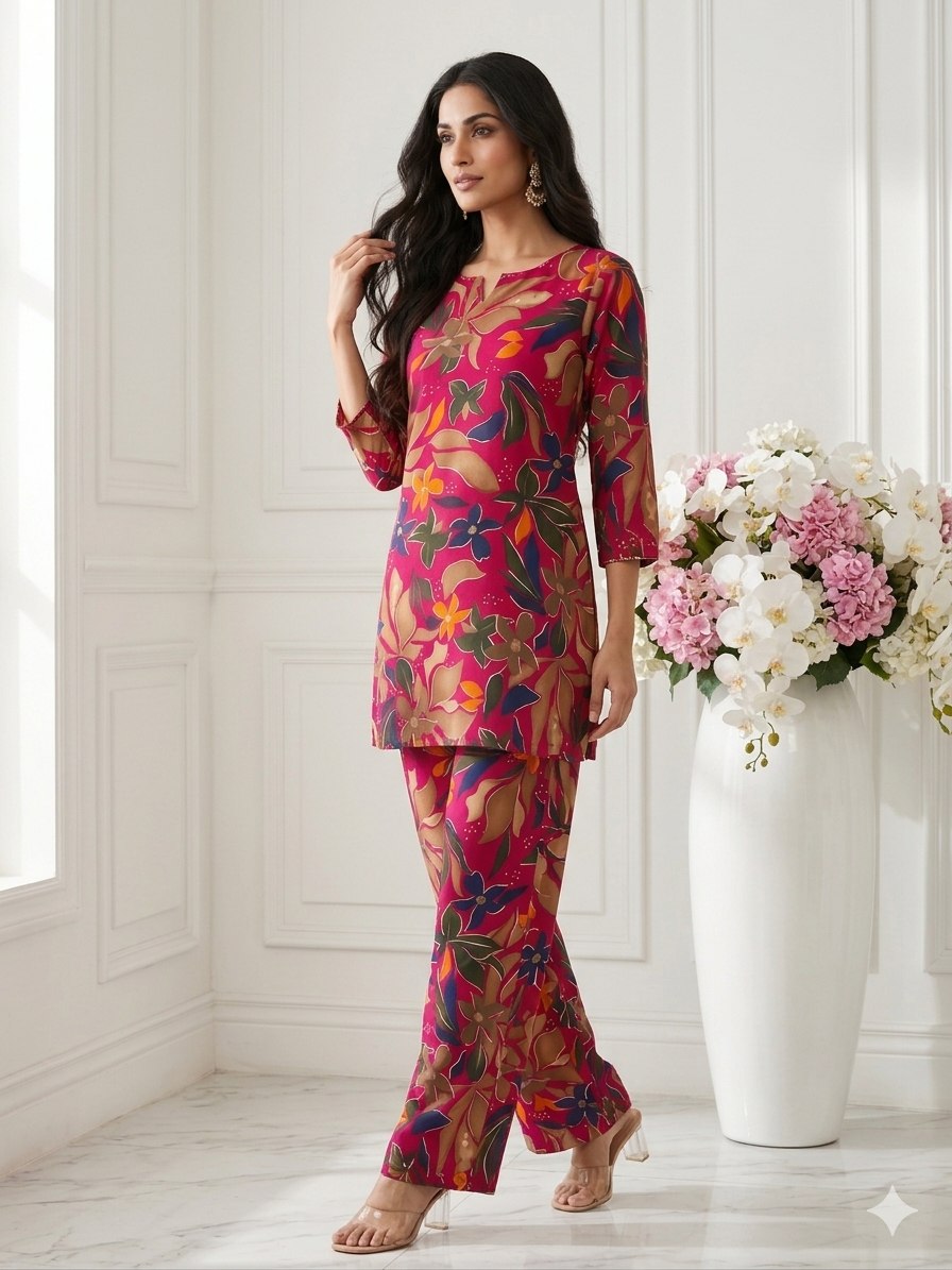 Vibrant Floral Printed Co-Ord Set