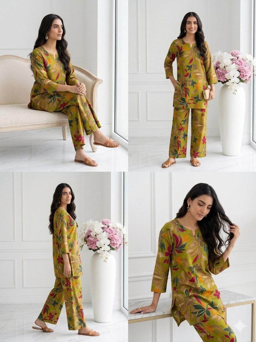 Vibrant Floral Printed Co-Ord Set