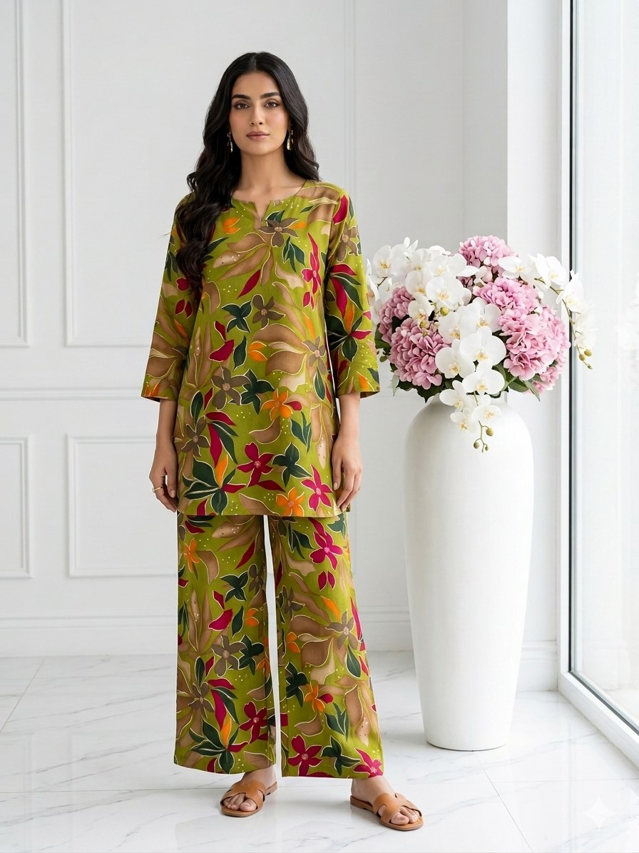 Vibrant Floral Printed Co-Ord Set