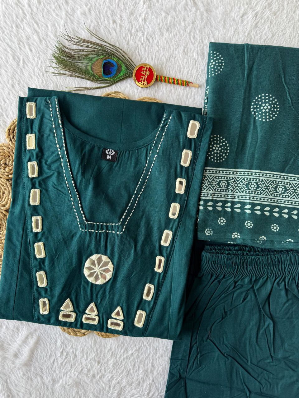 A-Line Kurti Pent Dupatta Set