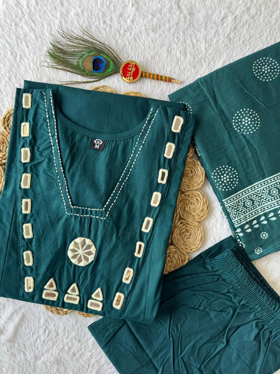 A-Line Kurti Pent Dupatta Set