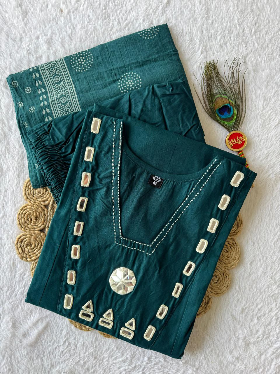 A-Line Kurti Pent Dupatta Set