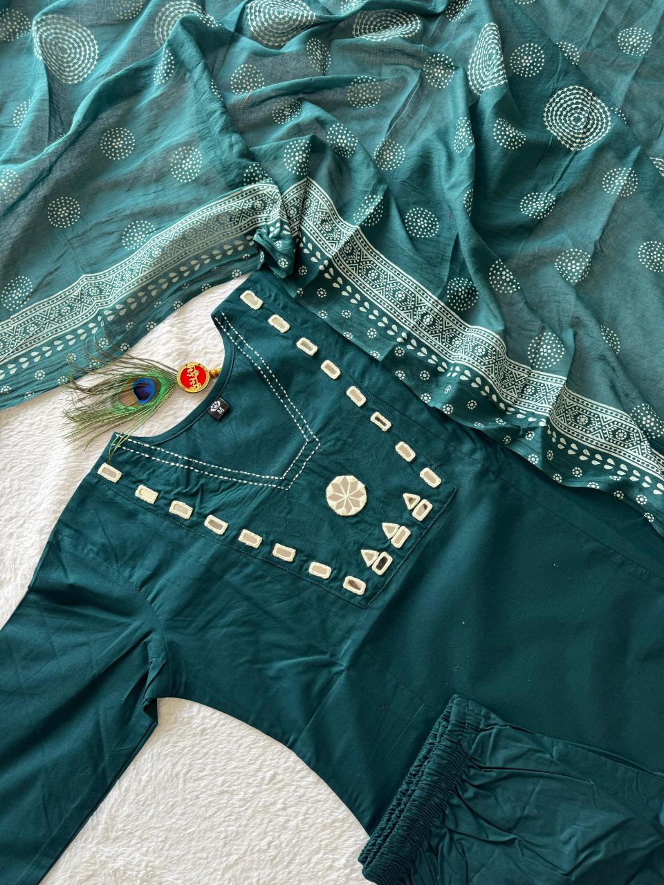 A-Line Kurti Pent Dupatta Set