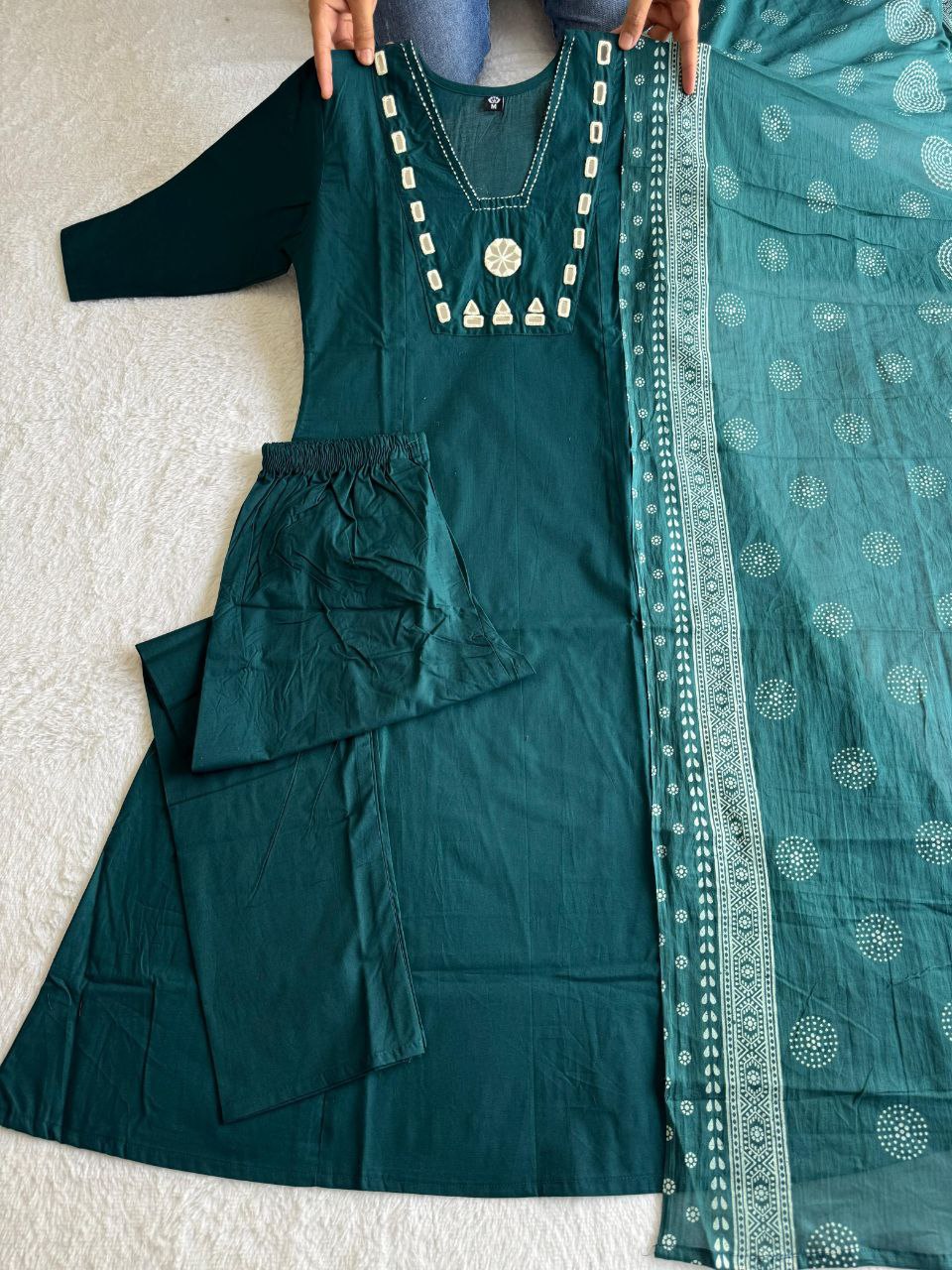 A-Line Kurti Pent Dupatta Set
