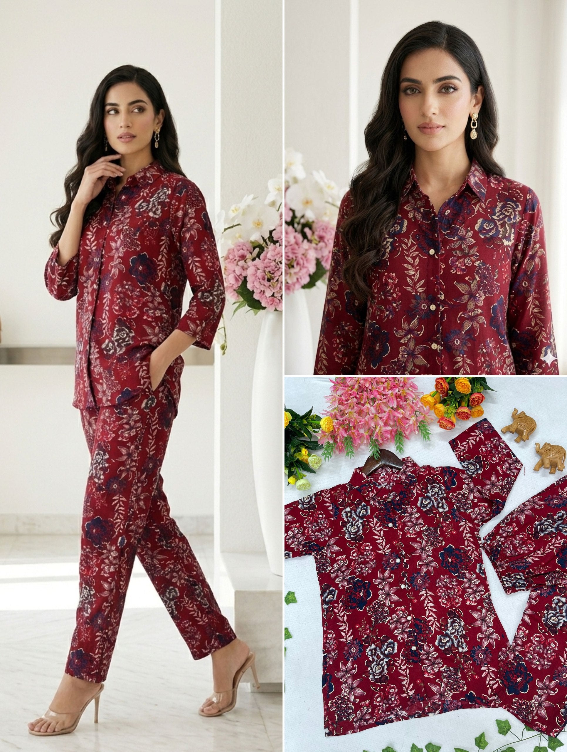 Elegant Floral Printed Co-Ord Set