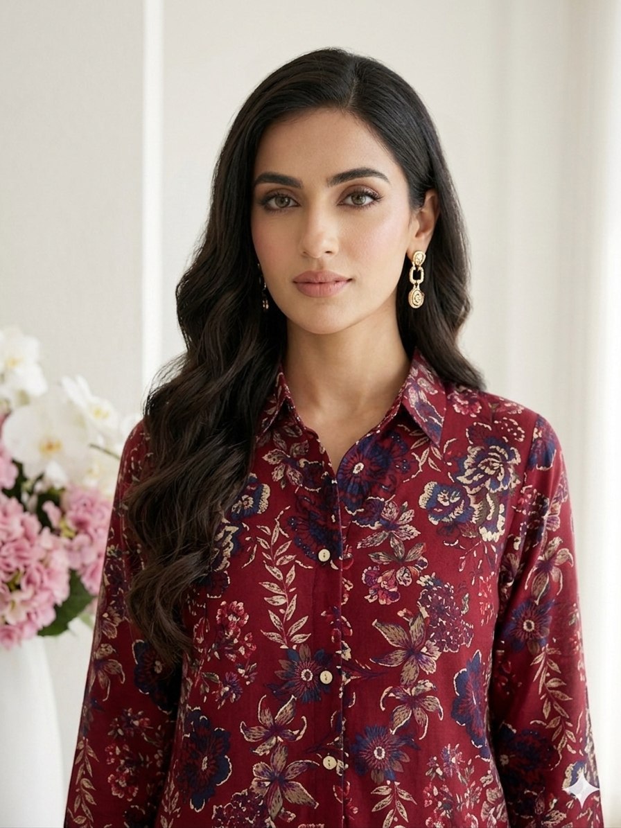 Elegant Floral Printed Co-Ord Set