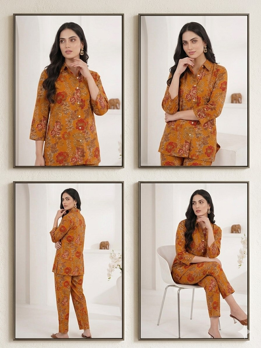 Elegant Floral Printed Co-Ord Set