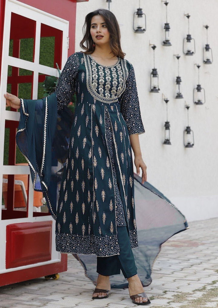 Reyon beautiful suit set and duppta