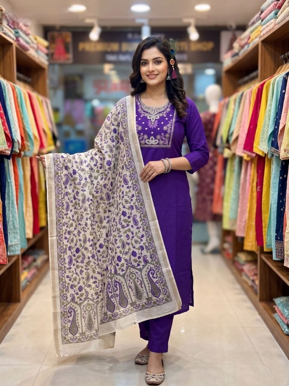 Kurti Pent Dupatta Set