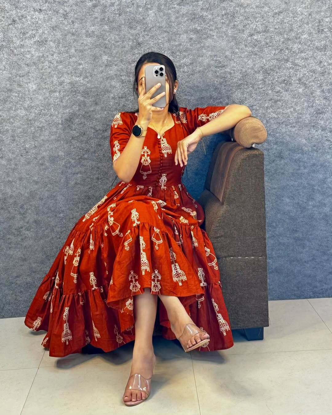 Warli maxi Dress