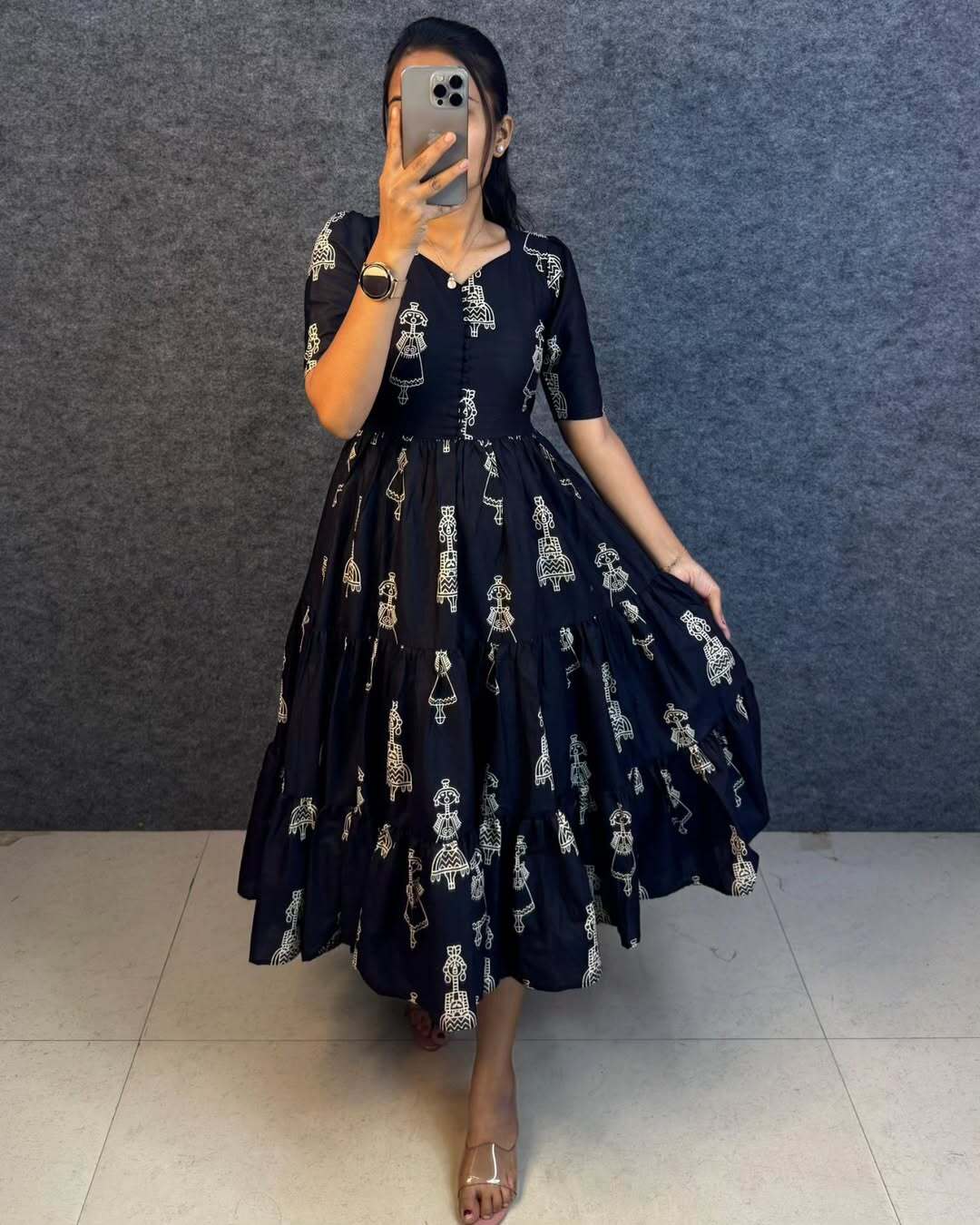 Warli maxi Dress