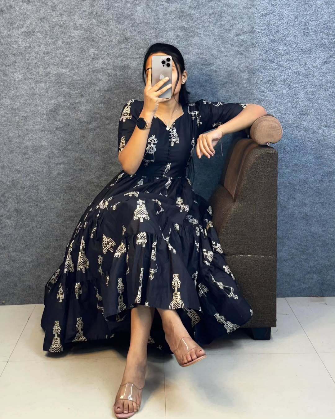 Warli maxi Dress