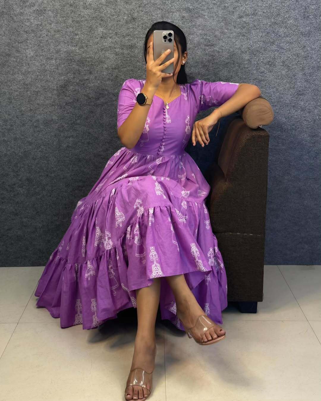 Warli maxi Dress