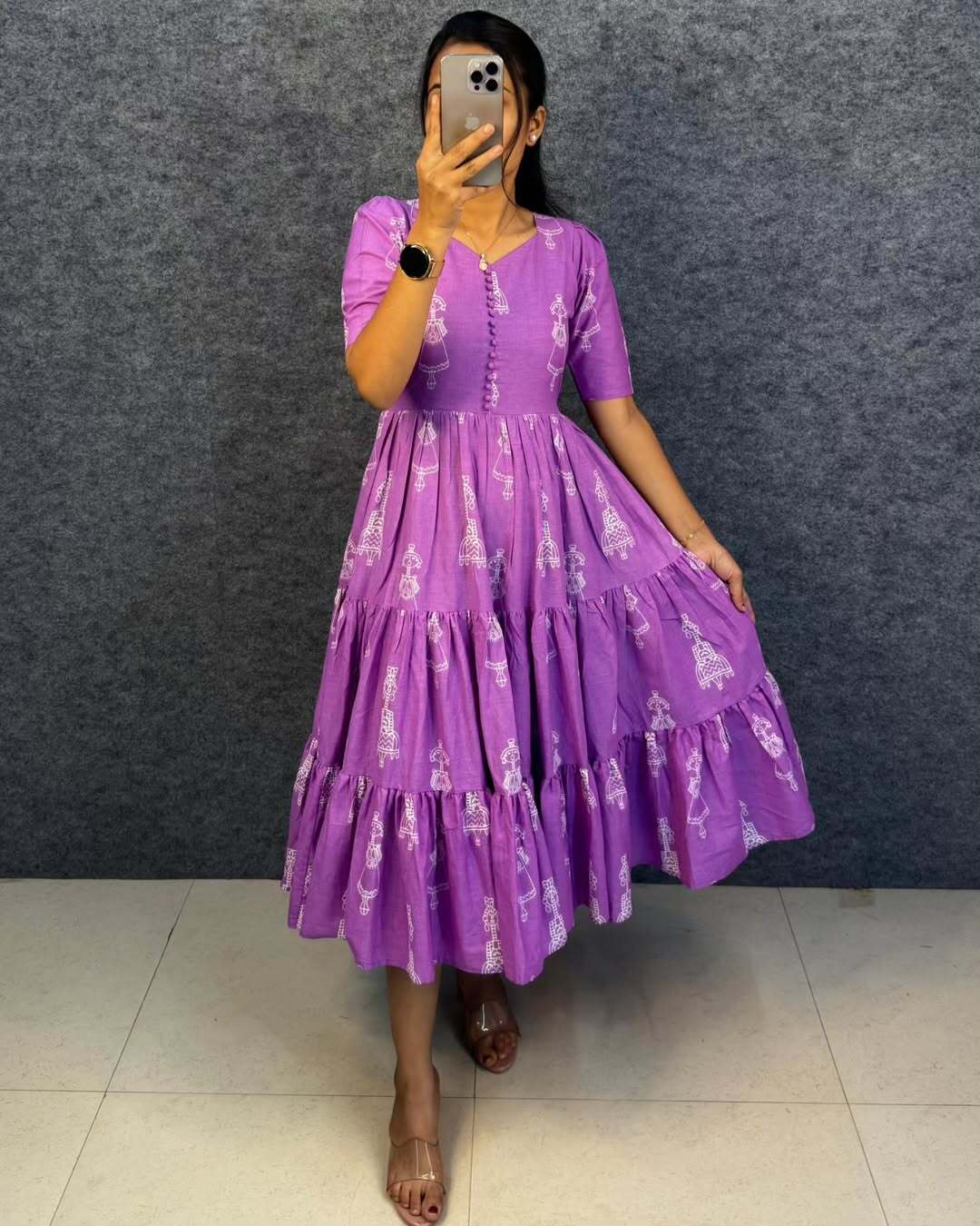 Warli maxi Dress