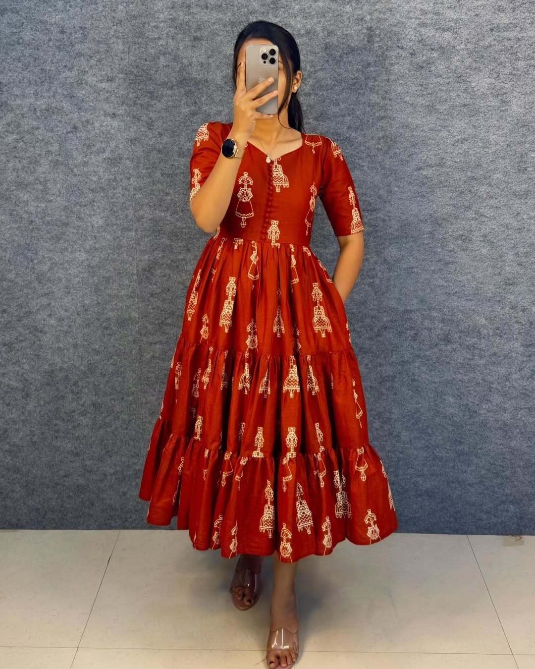 Warli maxi Dress