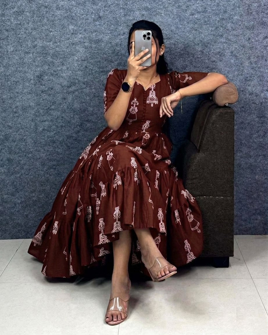 Warli maxi Dress