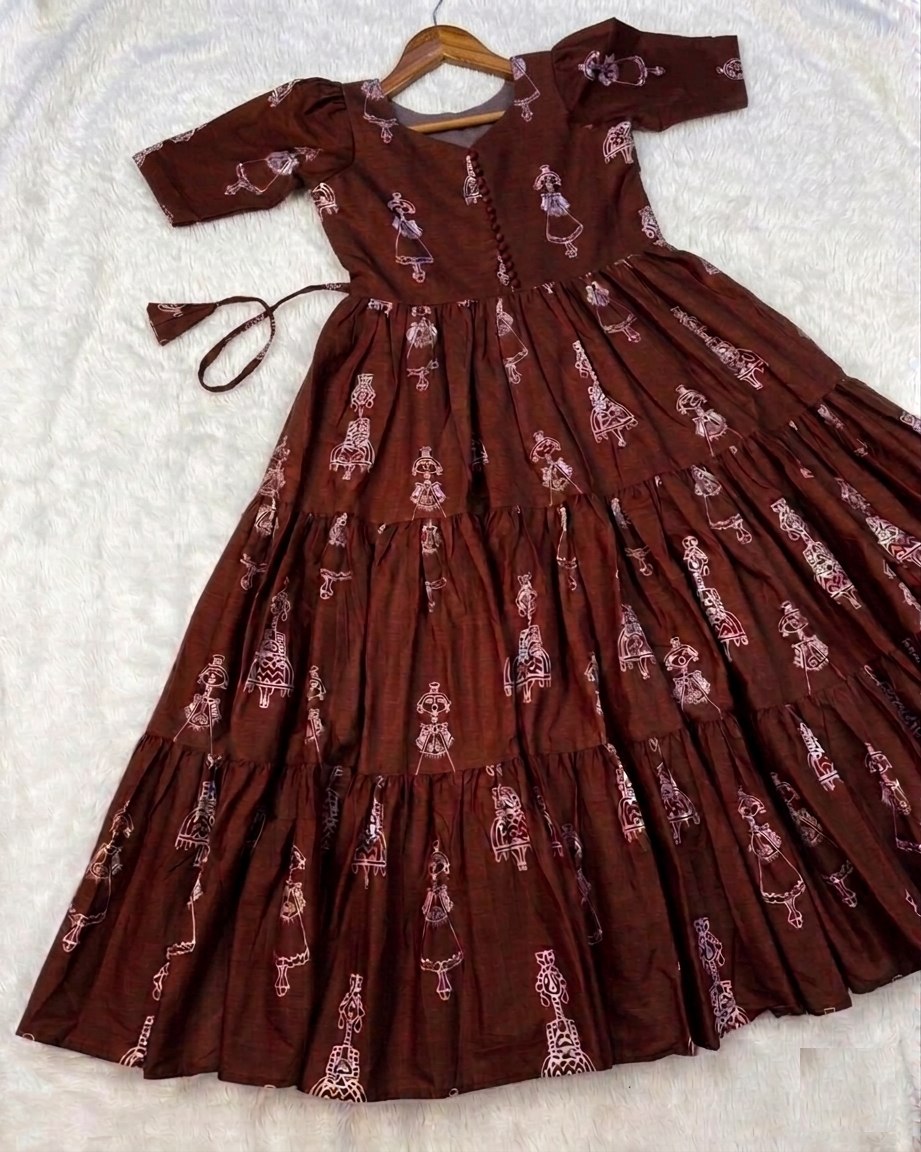 Warli maxi Dress