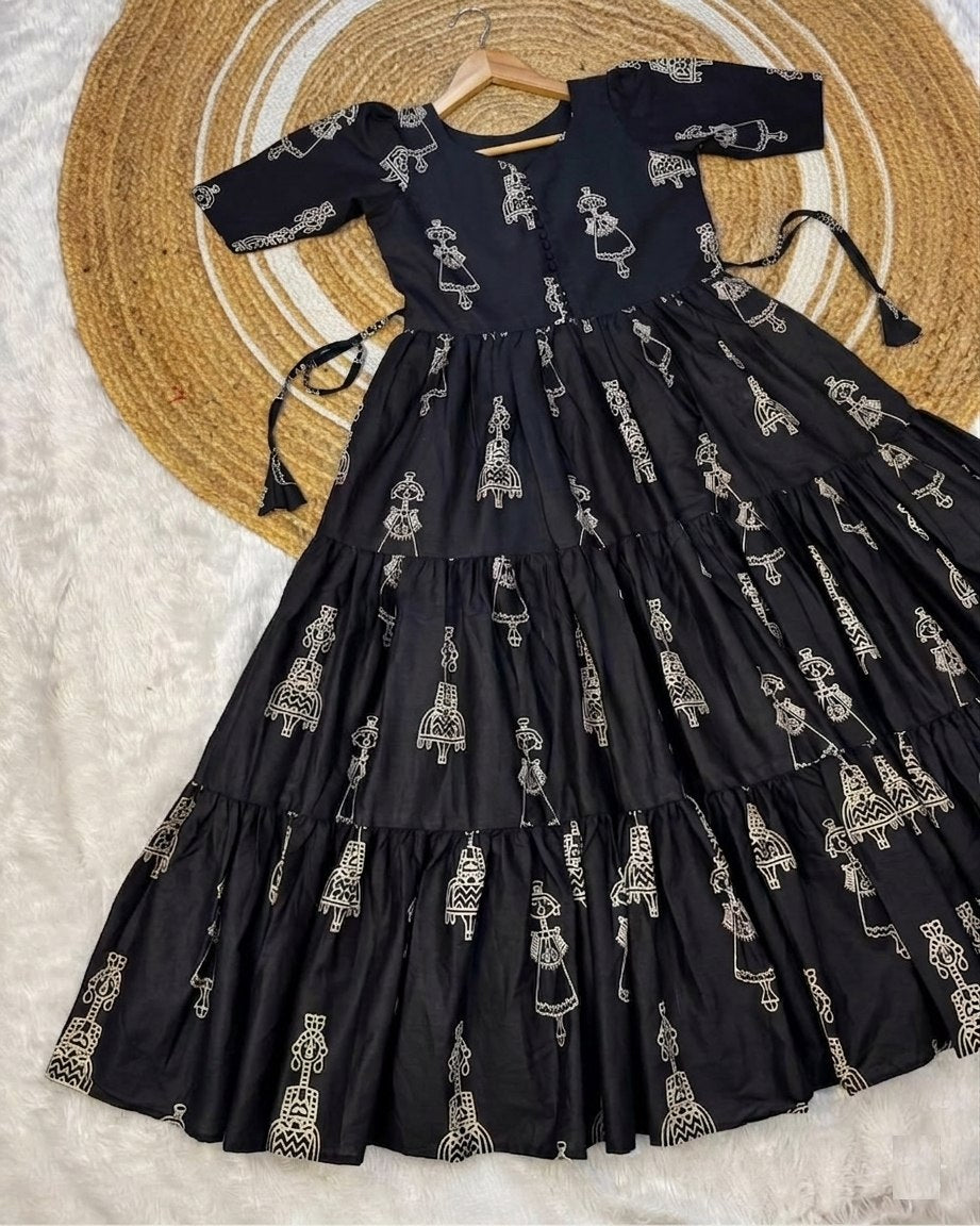 Warli maxi Dress