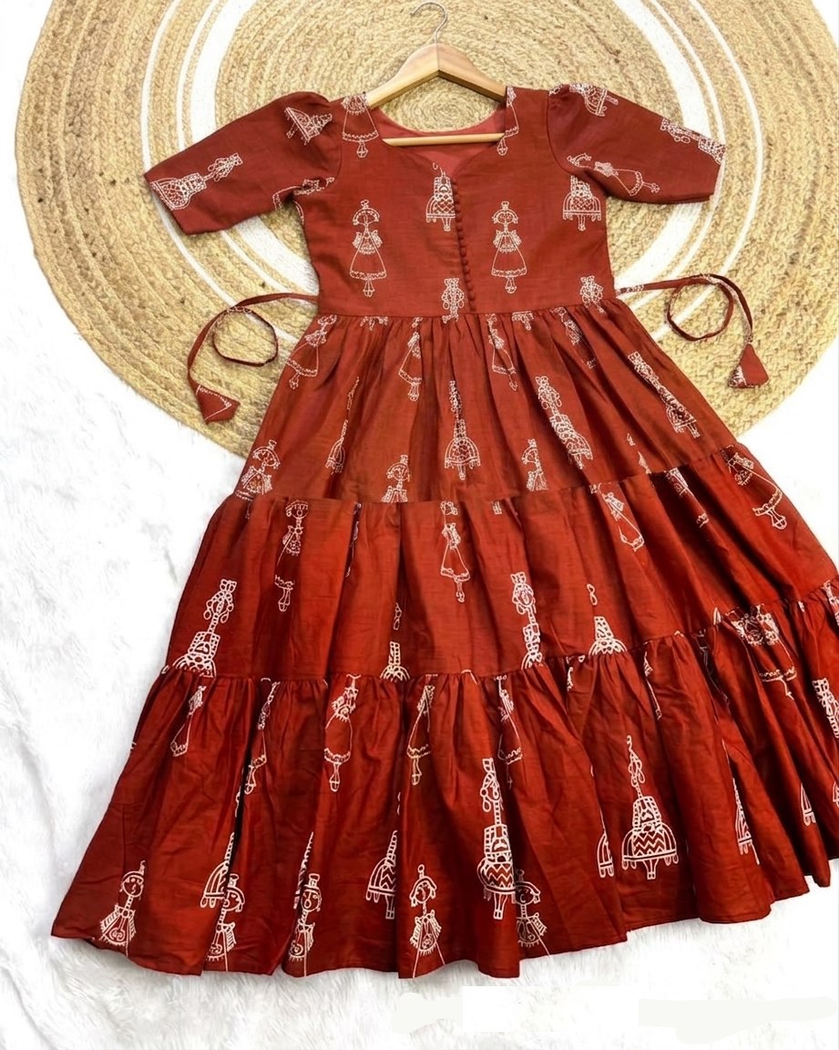 Warli maxi Dress