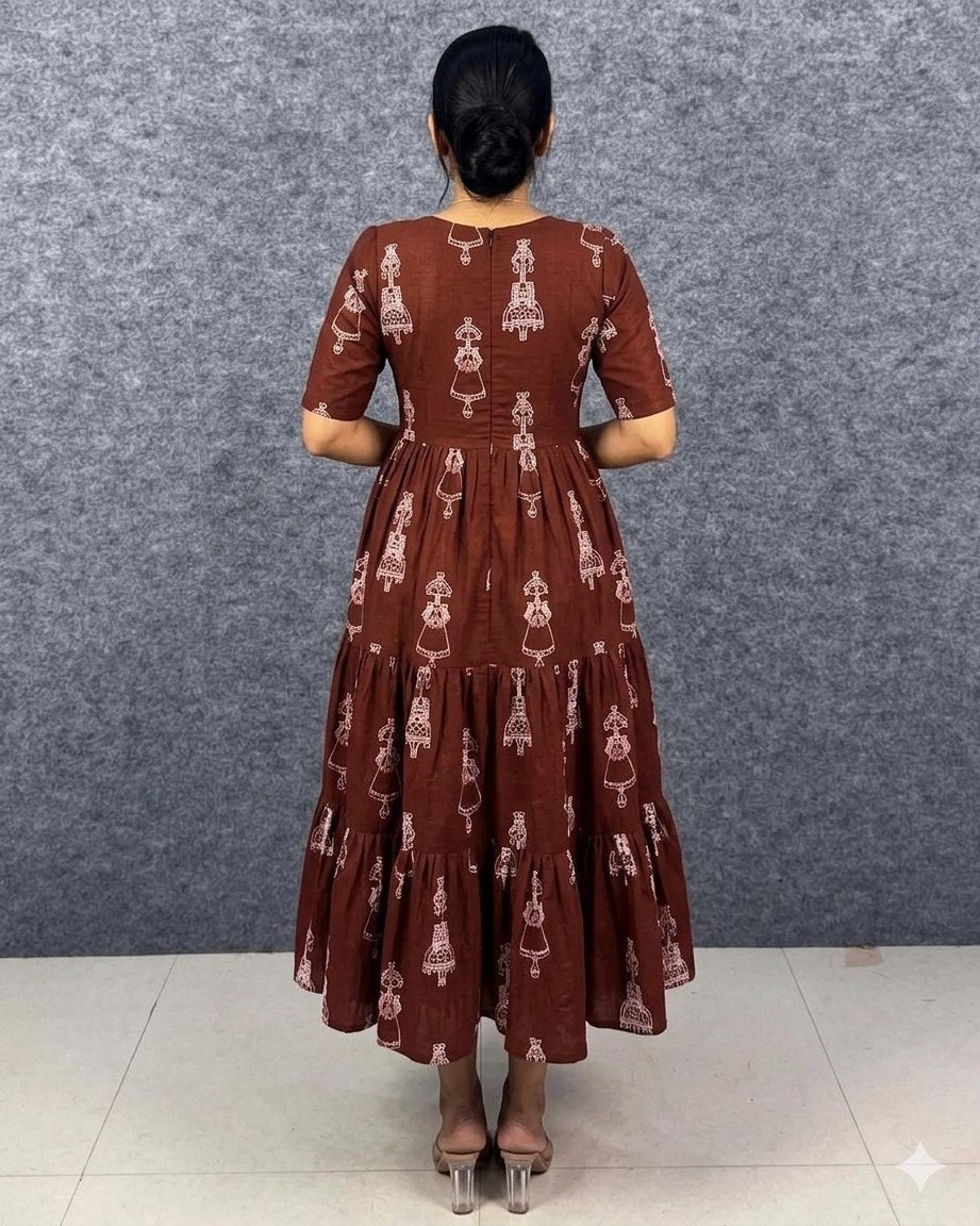 Warli maxi Dress