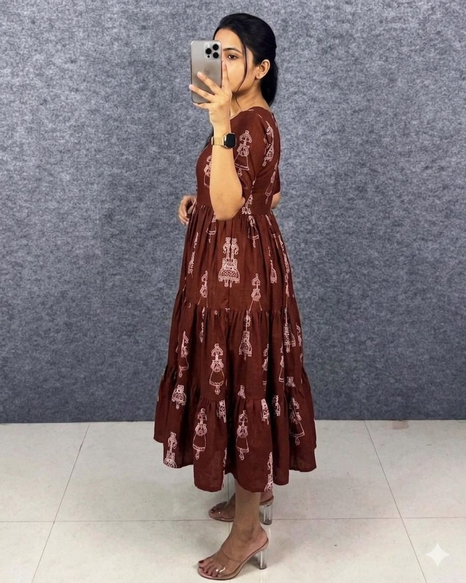 Warli maxi Dress