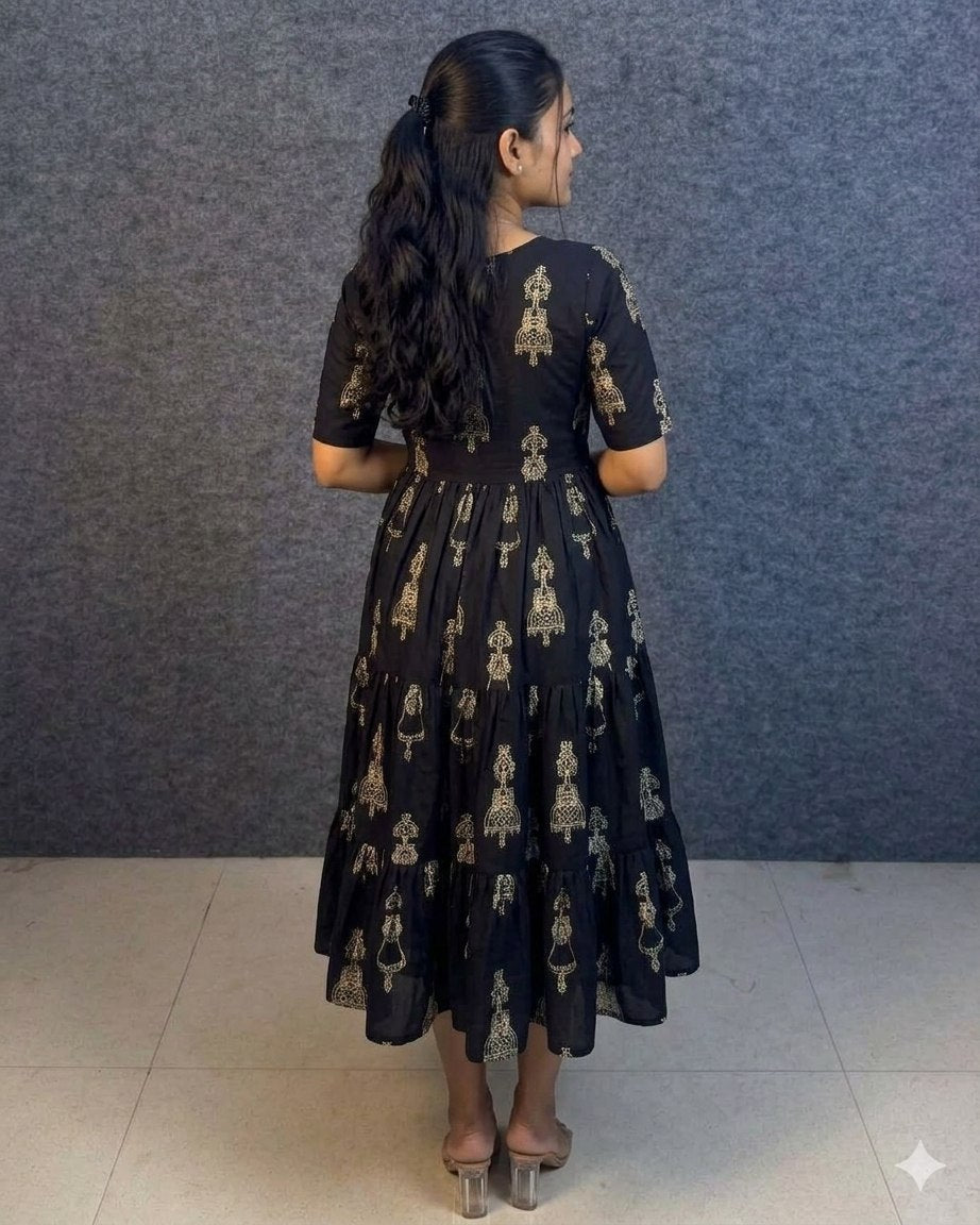 Warli maxi Dress