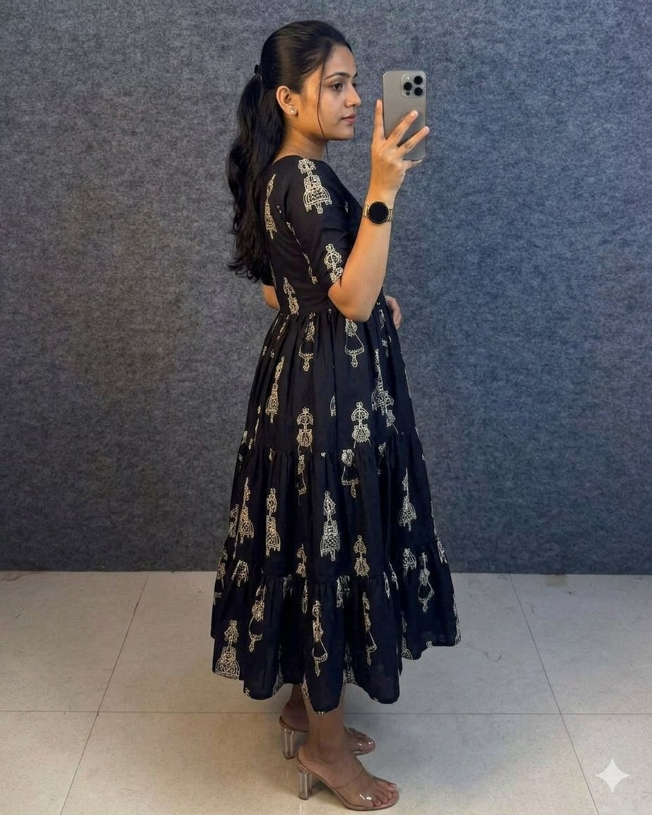 Warli maxi Dress