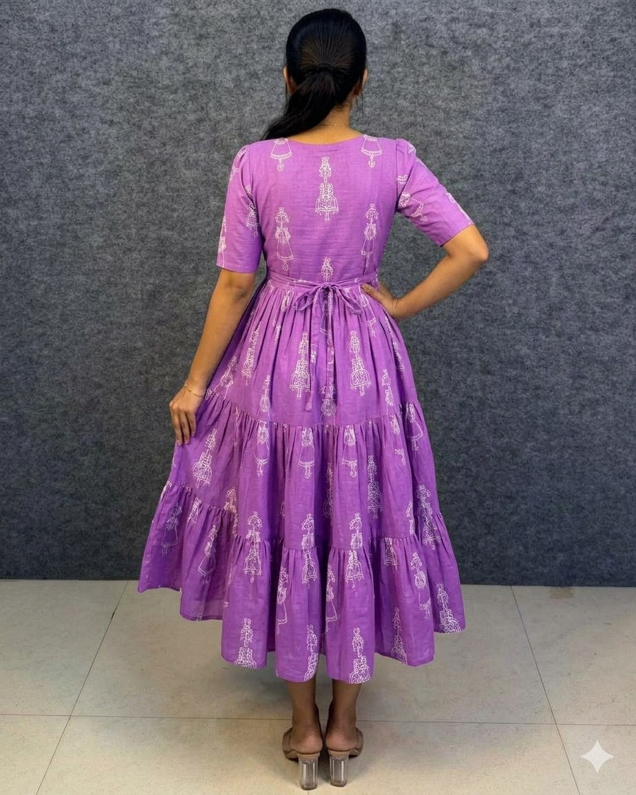 Warli maxi Dress