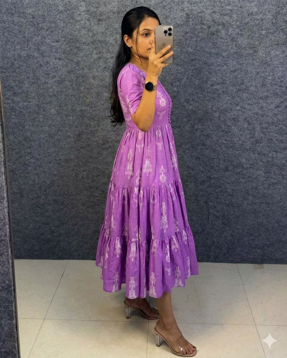 Warli maxi Dress