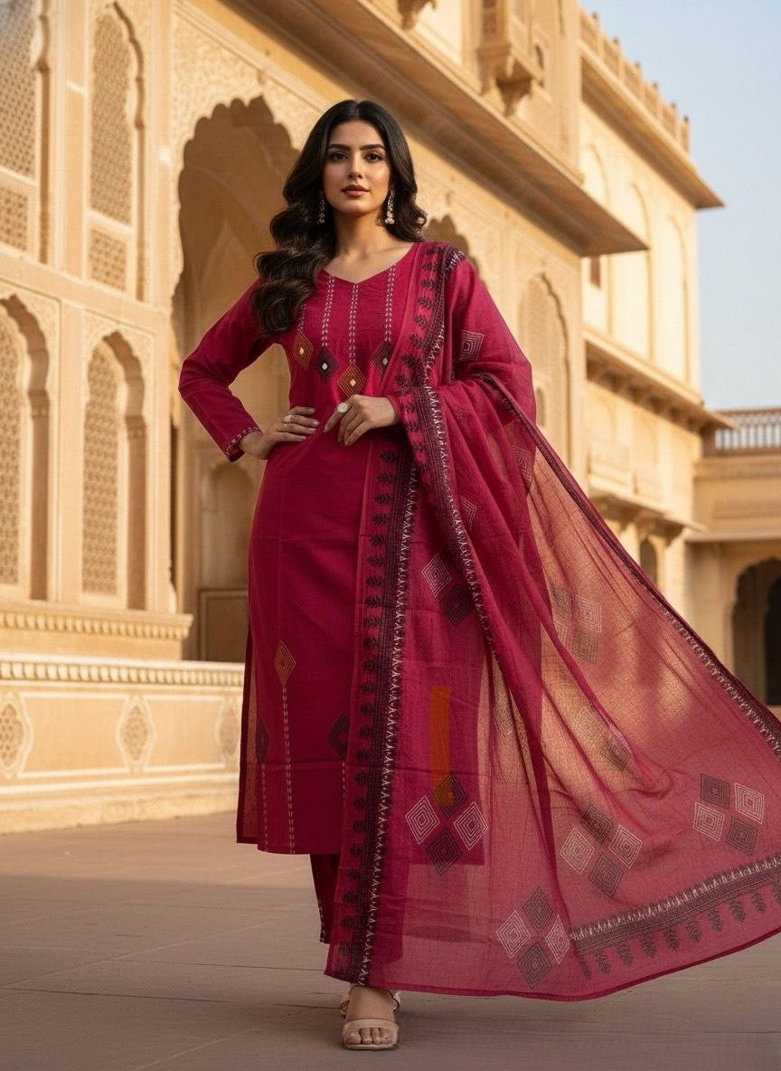 Kurti Pent Dupatta Set