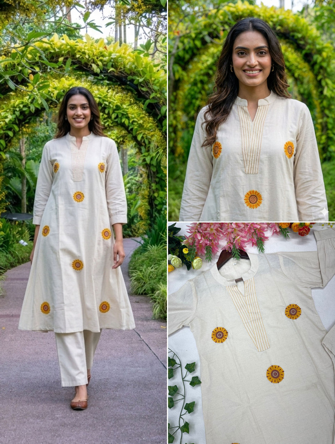 Graceful Minimal Embroidered Kurta Set