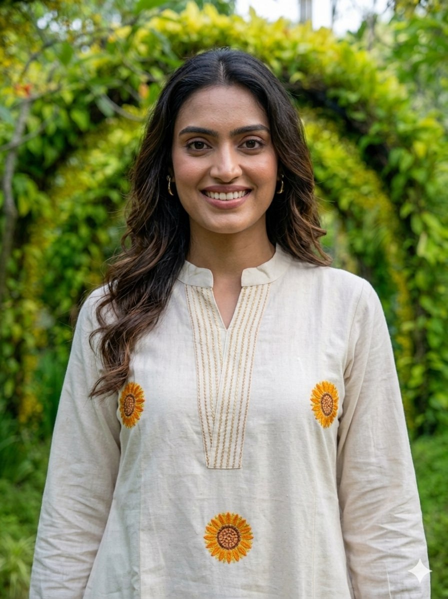 Graceful Minimal Embroidered Kurta Set