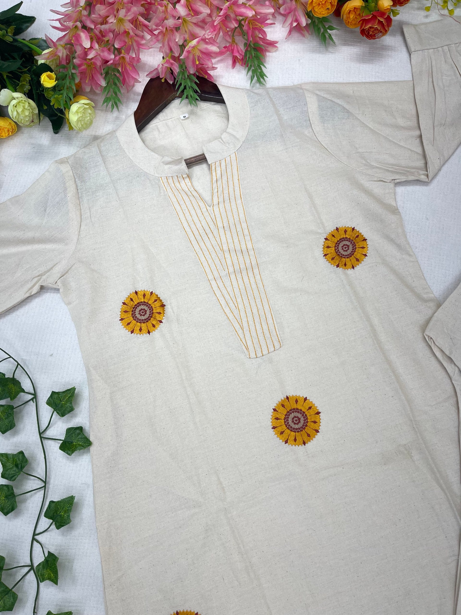 Graceful Minimal Embroidered Kurta Set