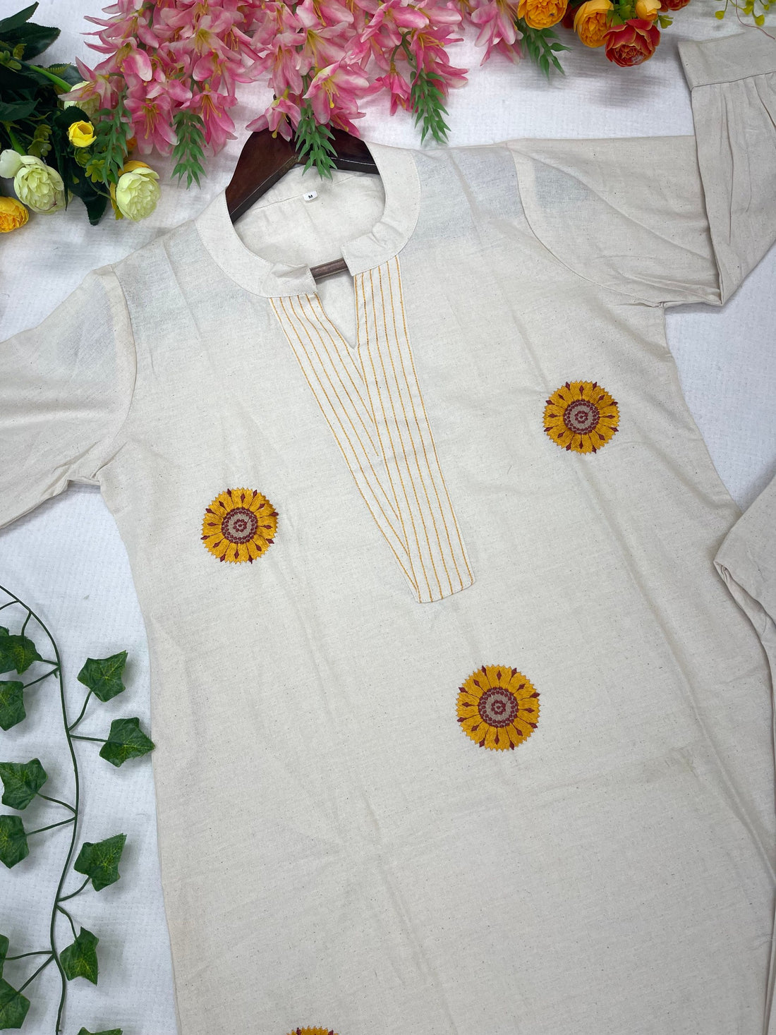 Graceful Minimal Embroidered Kurta Set
