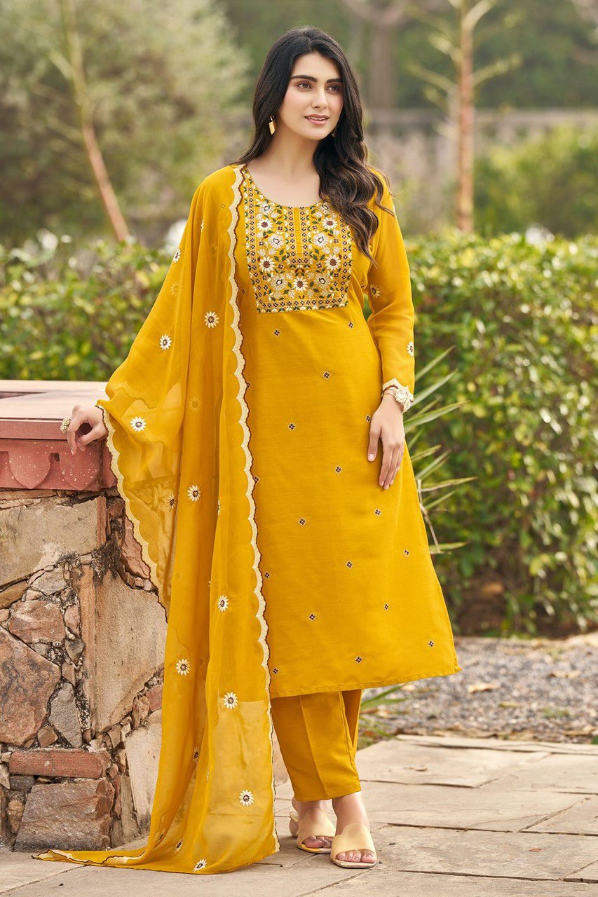 Reyon Beautiful Suit set and Duppta