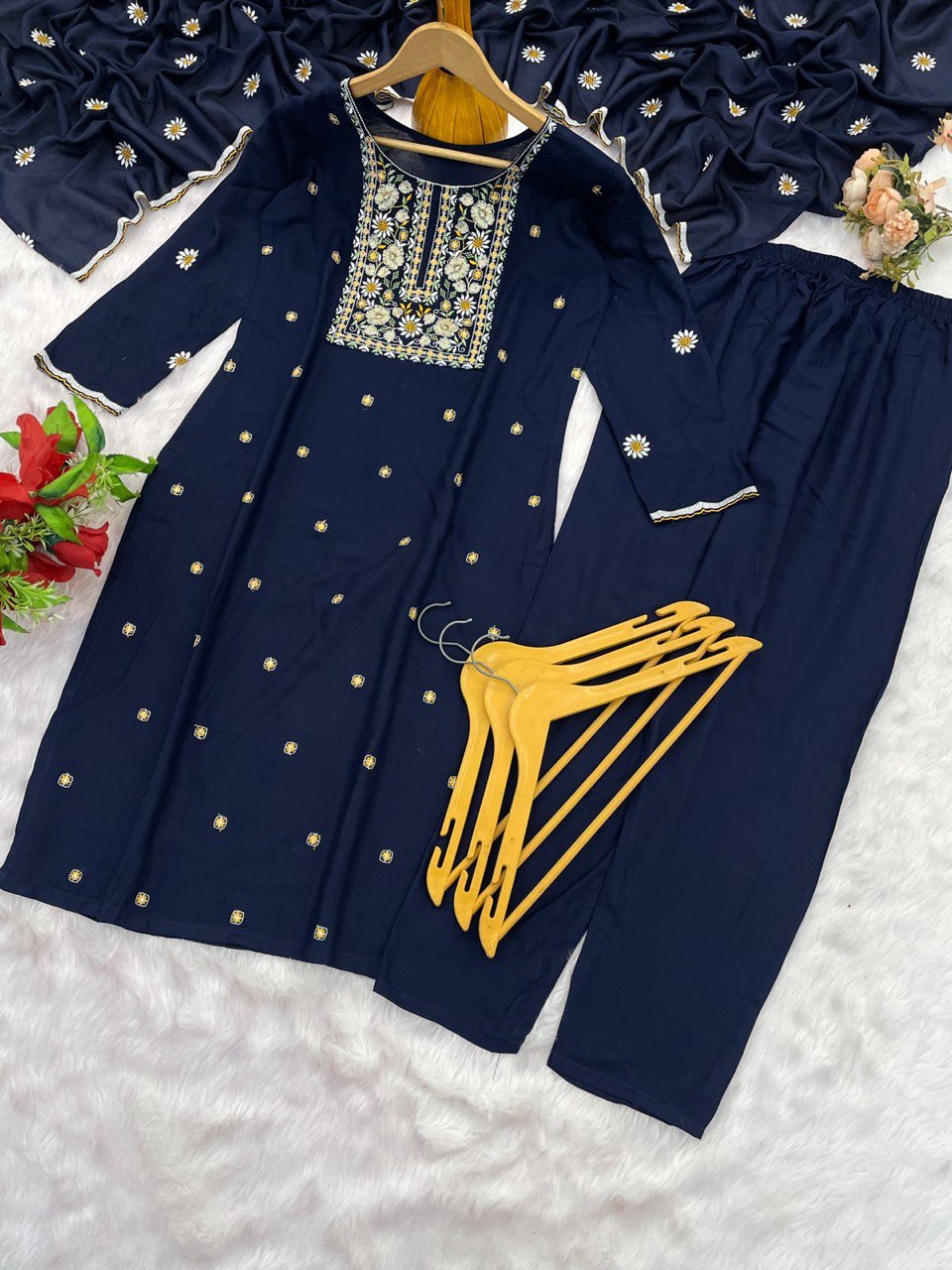 Reyon Beautiful Suit set and Duppta