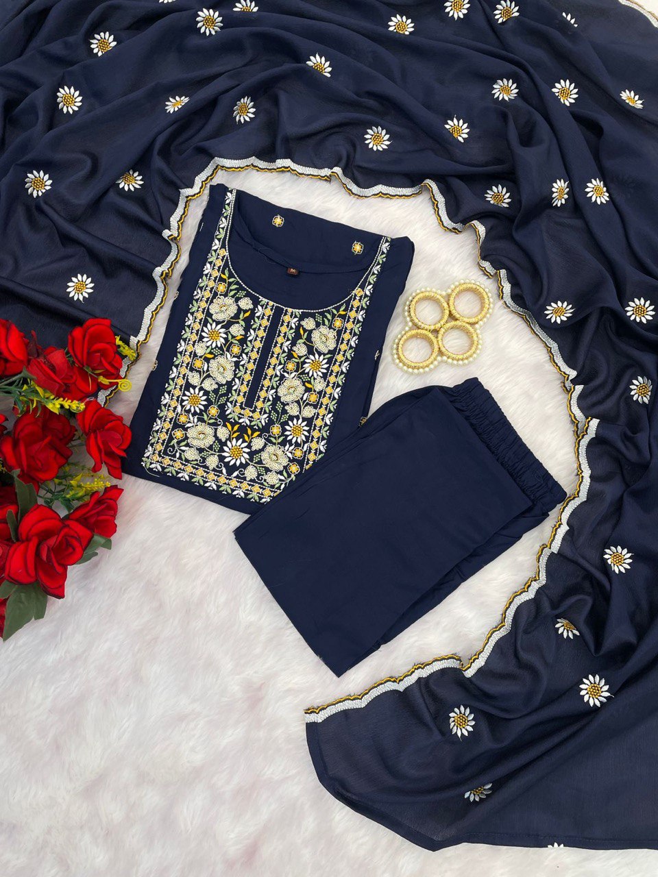 Reyon Beautiful Suit set and Duppta